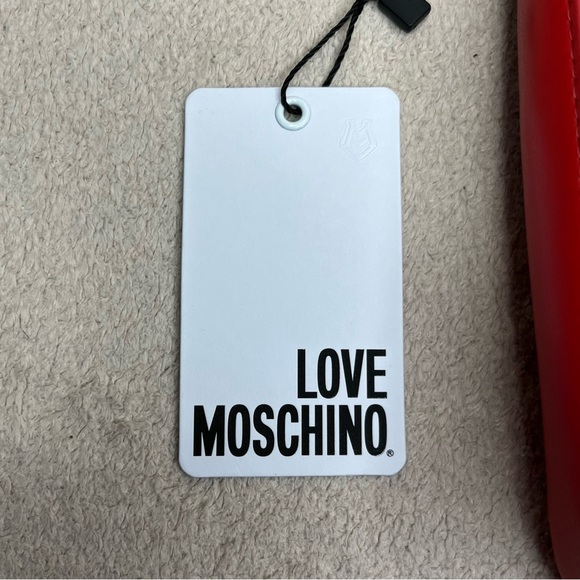 Love Moschino Red Heart Handbag Zipper Purse-Red/Gold-NEW-NWT-Valentine’s Day - Picture 15 of 16